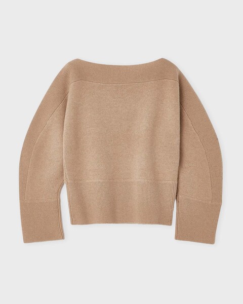 Tröja Curved Knit Camel 1