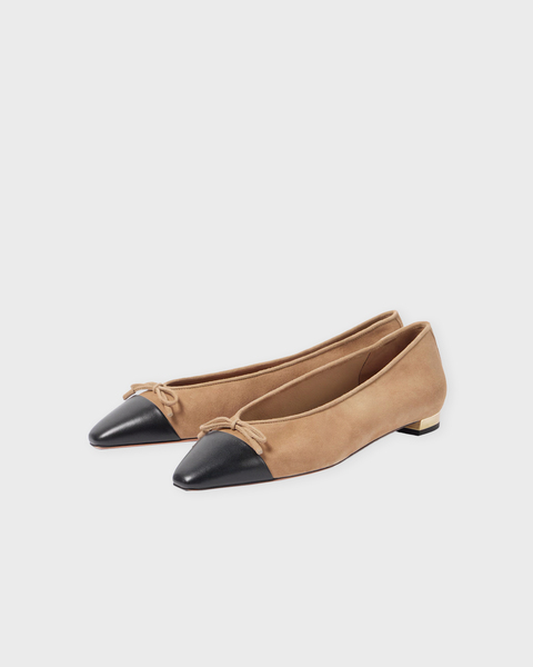 Ballerina Gioia Flat Beige/svart 2