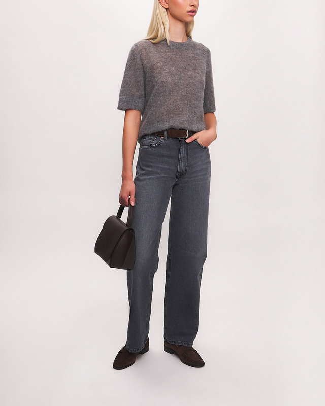 Dagmar TOP Brushed Alpaca Grey S