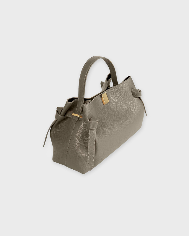 Väska Gyoza Pebble Grain Leather Taupe