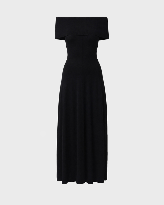 Kjole Odile Off-Shoulder Black