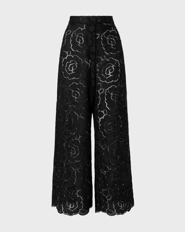 Bukser Stacey Wide Lace Black