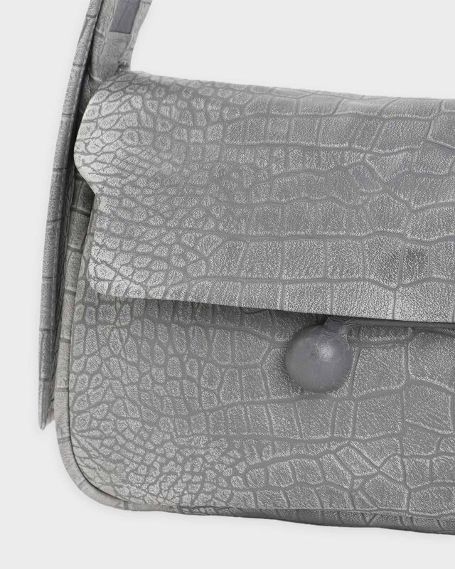 Marni Bag Trunkaroo Crocodile Print Medium Silver ONESIZE