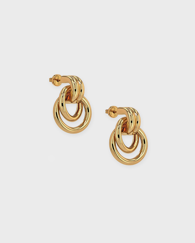 Anine Bing Earrings Double Knot Guld ONESIZE