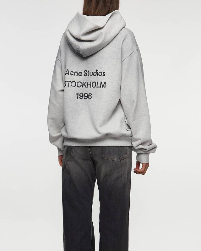 Acne Studios Acne Studios Logo Hoodie Ljusgrå S