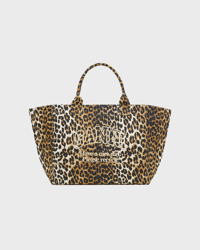Tote bag Shopper XXL Pocket Print Leopard