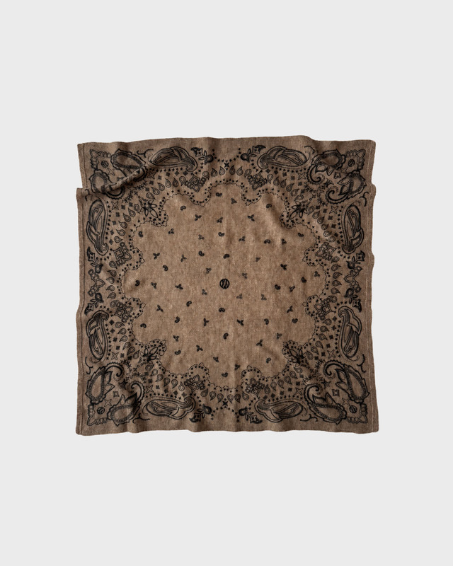 Sjal Cashmere Paisley Greige 65x65