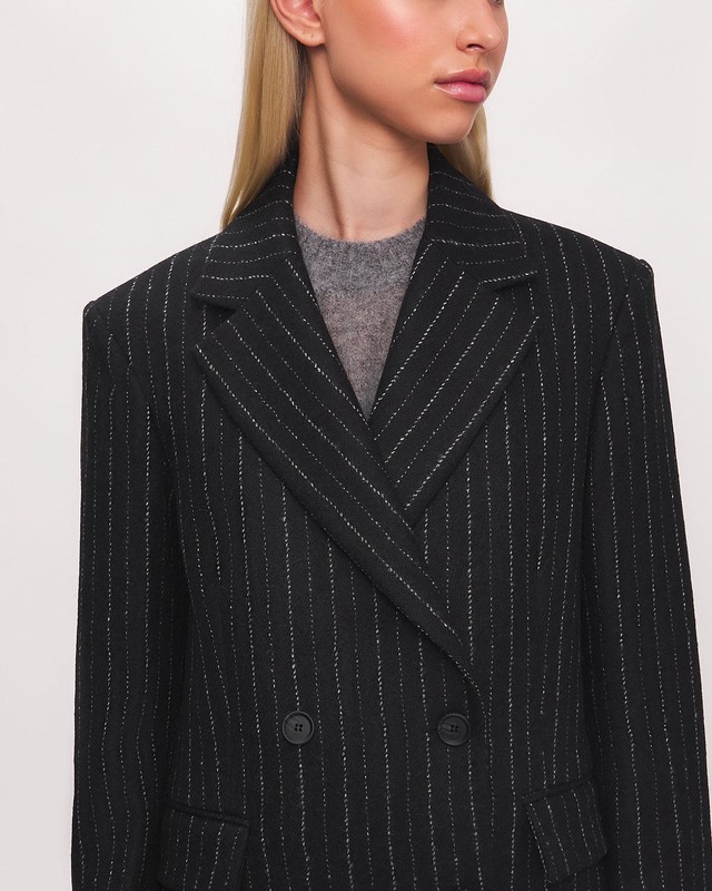 Dagmar Blazer Pinstripe White/Black  34