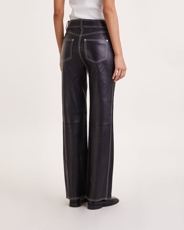 STAND STUDIO Trousers Sandy Pants Svart/vit 34