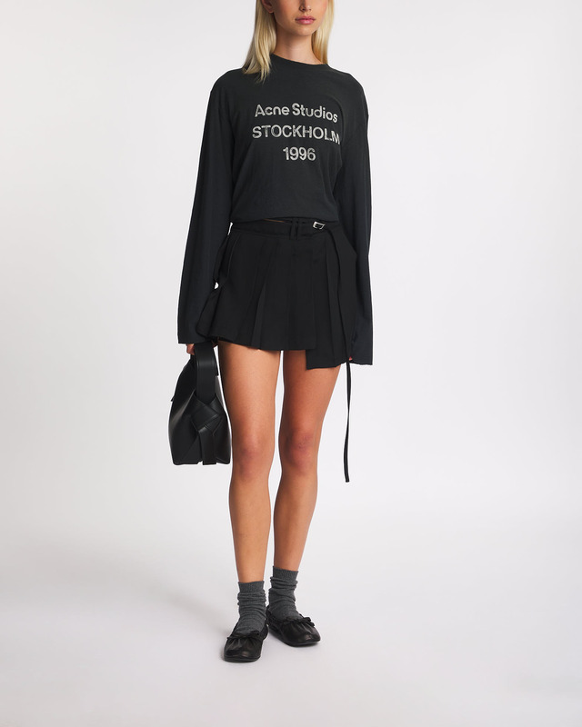 Acne Studios Skirt Asymmetric Pleated Black 36