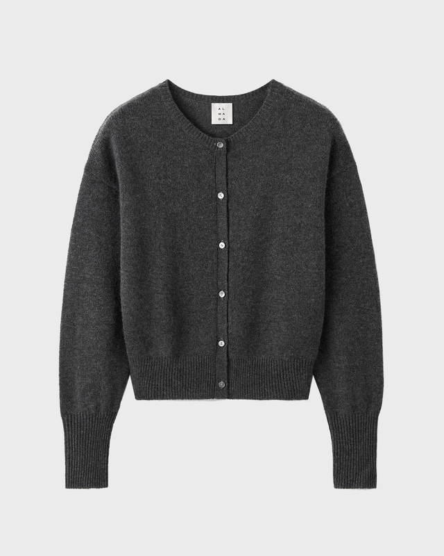 Almada Label  Cashmere Kofta Coco Mörkgrå L