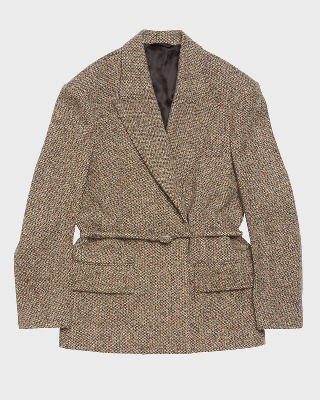 Acne Studios Kavaj Single-Breasted Tweed Beige/Brown 32