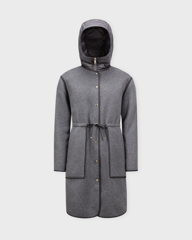 Moncler Jacka Bonrepos Long Coat Charcoal MONCLER 2 (M)