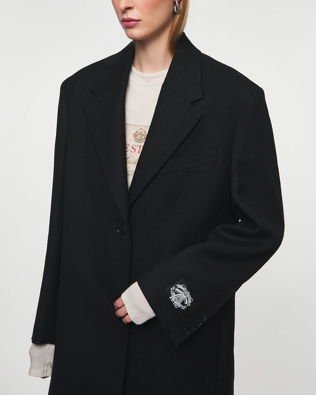 Acne Studios Coat Single Breasted Wool Black 36