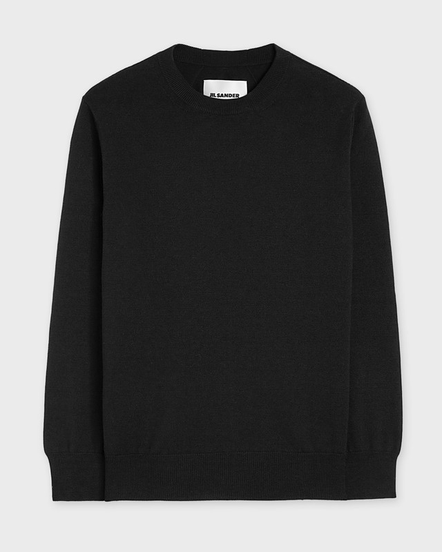 Tröja Midweight Wool Crew-Neck Svart