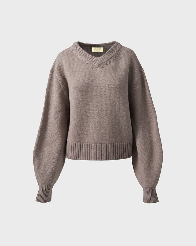 Genser Cashmere V-Neck Sand