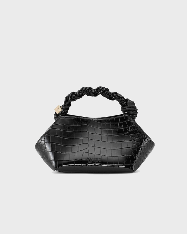 GANNI Bag Small Patent Croco Svart ONESIZE