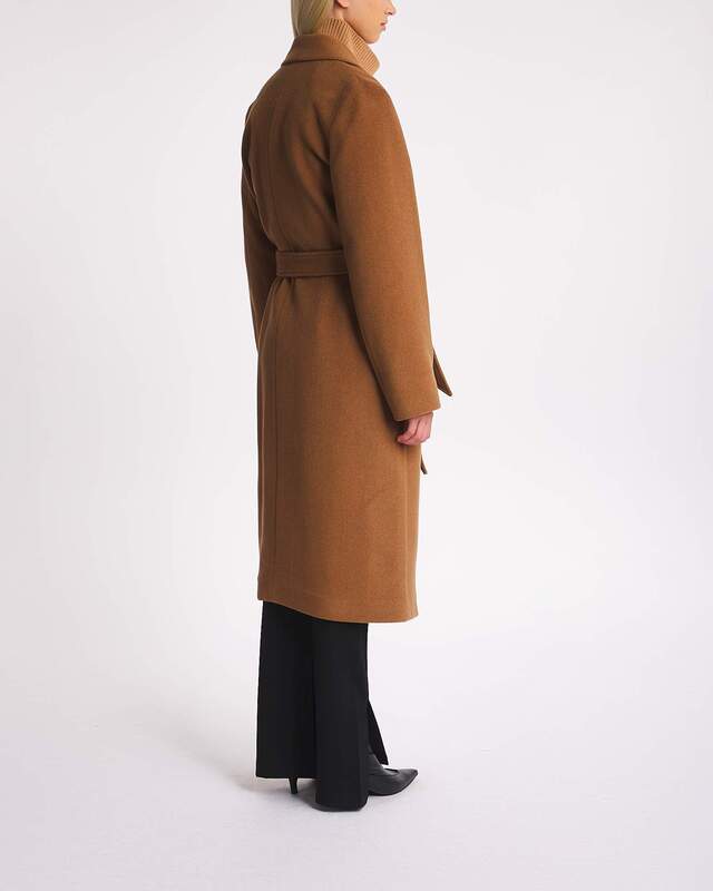 Filippa K Coat Soft Wool Belted  Ljusbrun 36