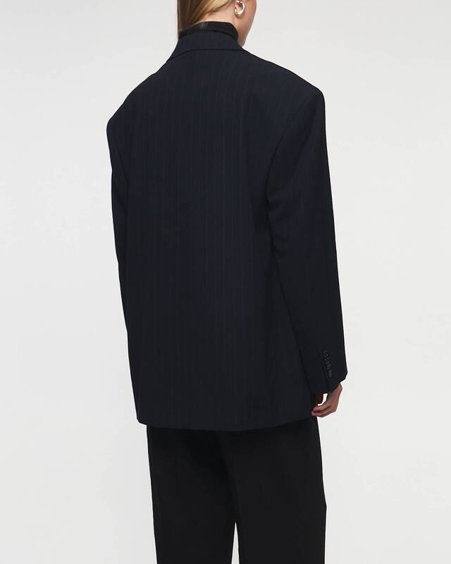 Acne Studios Blazer Relaxd Pinstripe  Navy 34