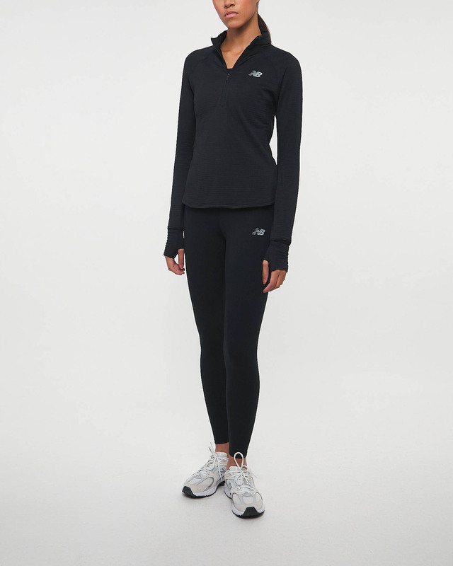 New Balance Topp Athletics Heat Grid Half Zip Svart XS