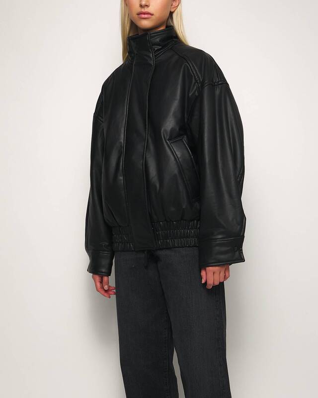 Acne Studios Jacka Leather Bomber Svart 34