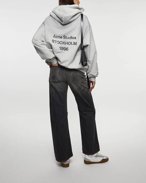 Acne Studios Logo Hoodie Ljusgrå 2