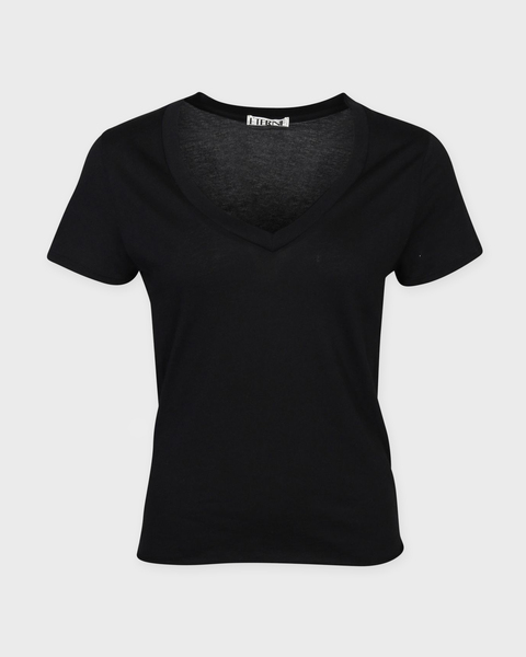 Top V-Neck T-Shirt Black 1