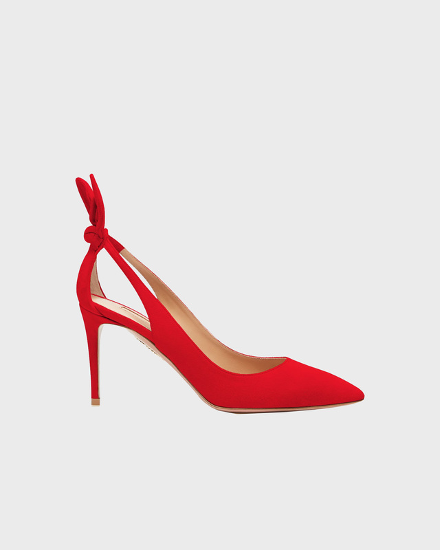 Aquazzura Heels Bow Tie Pump 85 Röd EUR 39