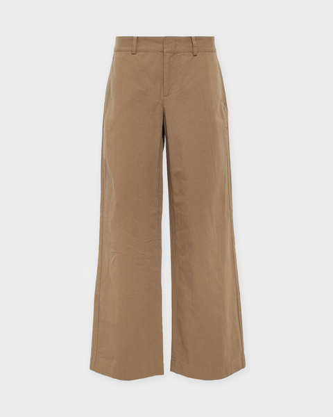 Trousers High Waisted Tailored Wide Leg Beige 1