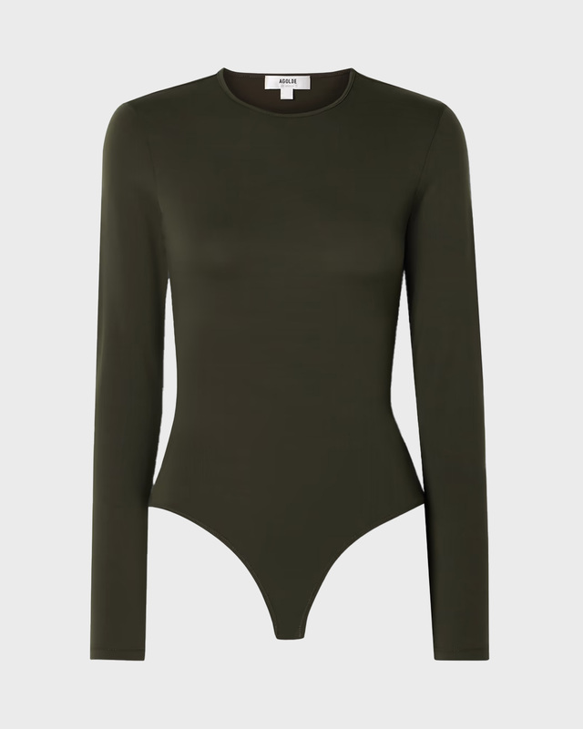 AGOLDE Bodysuit Aura Long Sleeve  Olivgrön M