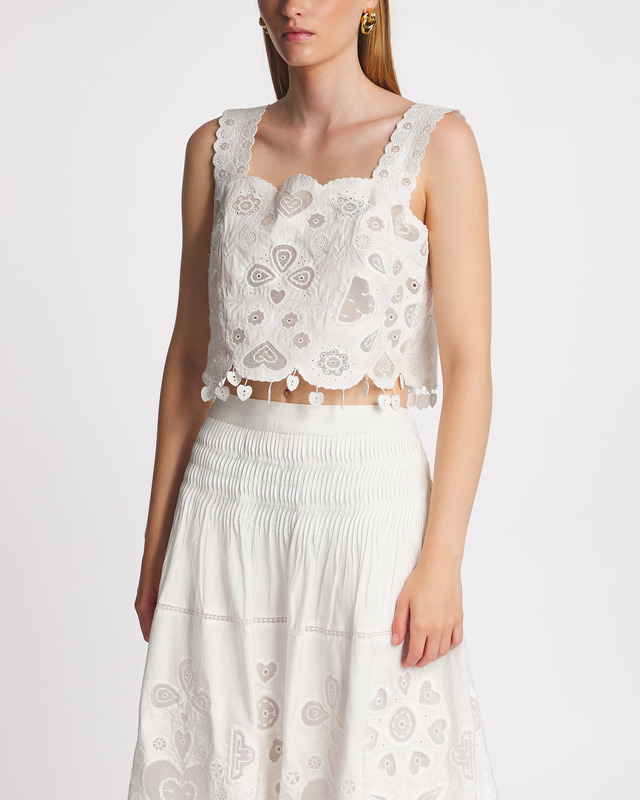 Sea New York Topp Jeanetta Eyelet Cropped Vit XS