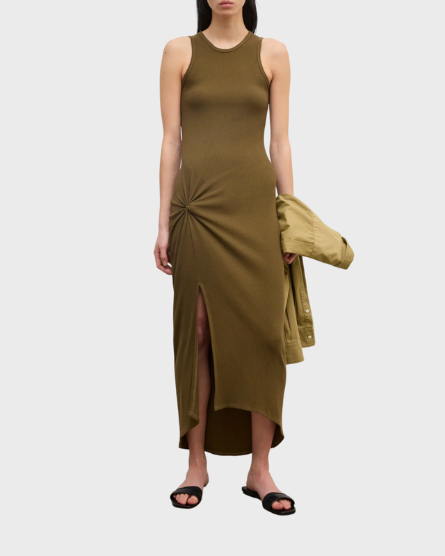 Dress Knot Tank Dark green