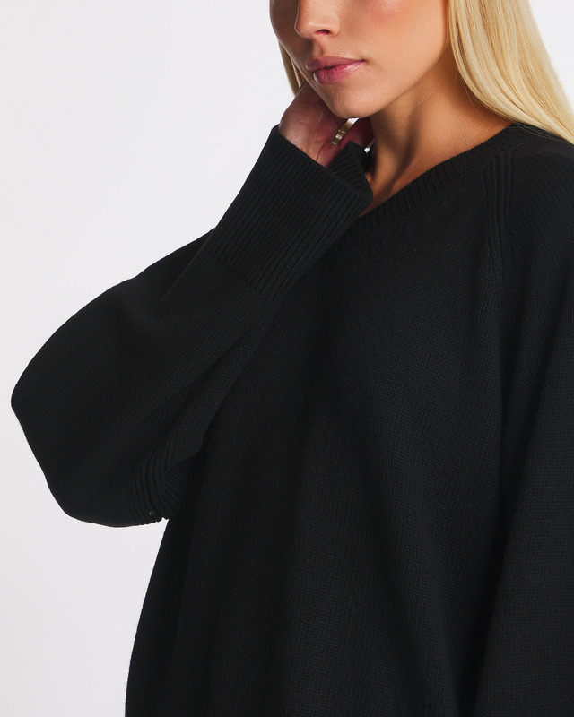 Teurn Studios Sweater V-Neck Cashmere Black M