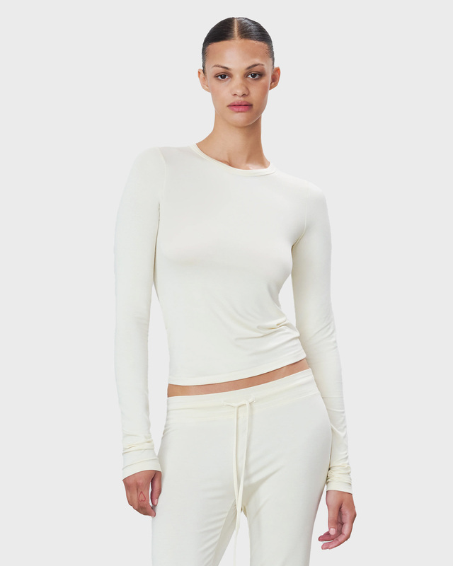 Éterne Top Fitted Crewneck Long Sleeve Creme XS