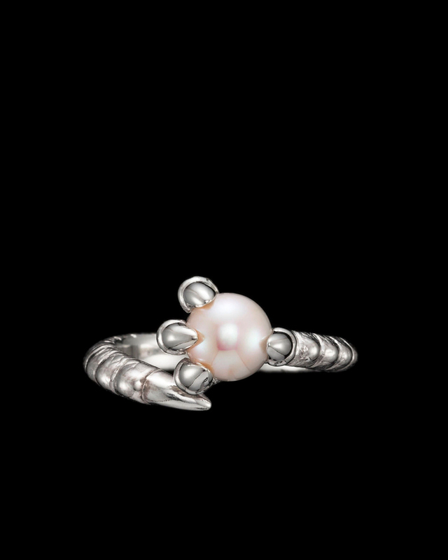 Maria Nilsdotter Ring Claw Pearl Silver 17mm