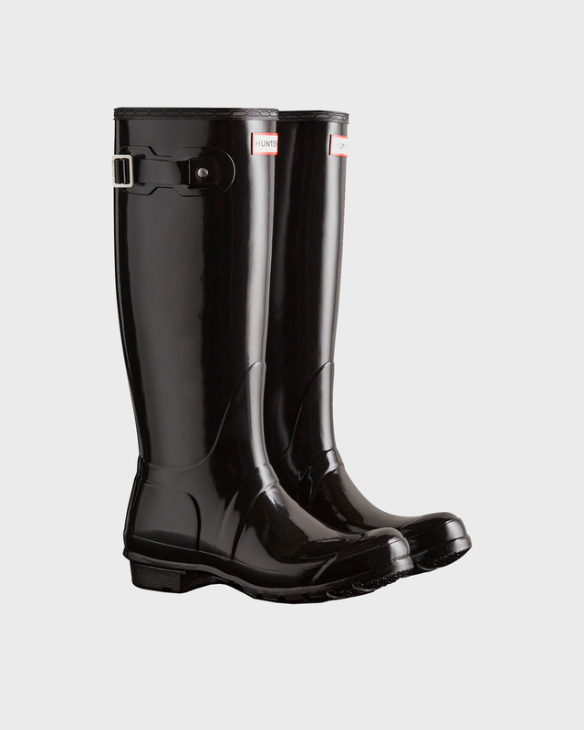 HUNTER Boots Women's Original Tall Gloss Black 7