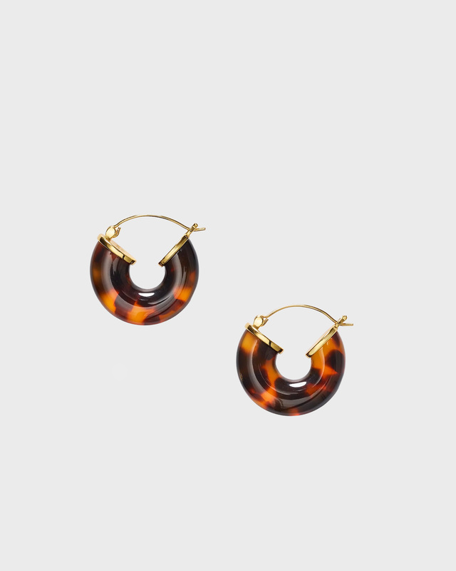 Örhängen Big Swell Hoops Tortoise