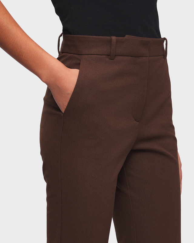 JOSEPH Trousers Gabardine Stretch Tafira Brun 36