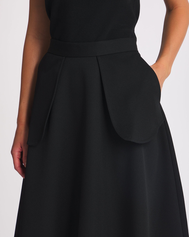 RÓHE Skirt A-line External Pocket  Black 34