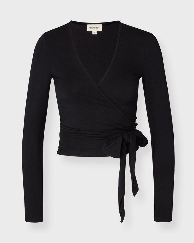 Top Soft Ballet Wrap Black