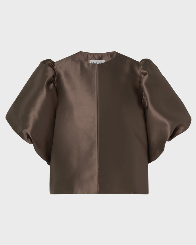 Malina Blouse Cleo Pouf Sleeve Chocolate M