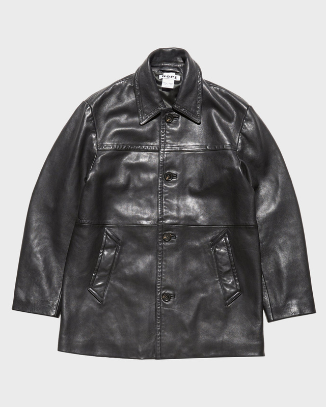 HOPE  Jacket Leather Delusioin Washed Black 34