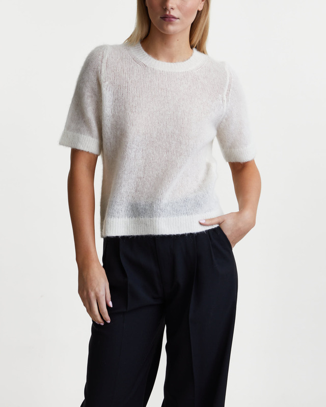 Dagmar Sweater Top Brushed Alpaca Offwhite XS