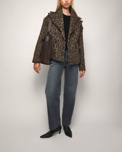  Jacket Fitted Leo Peacoat Leopard 1