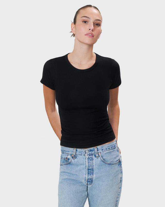 Éterne T-Shirt Fitted Crewneck Short Sleeve Black XS