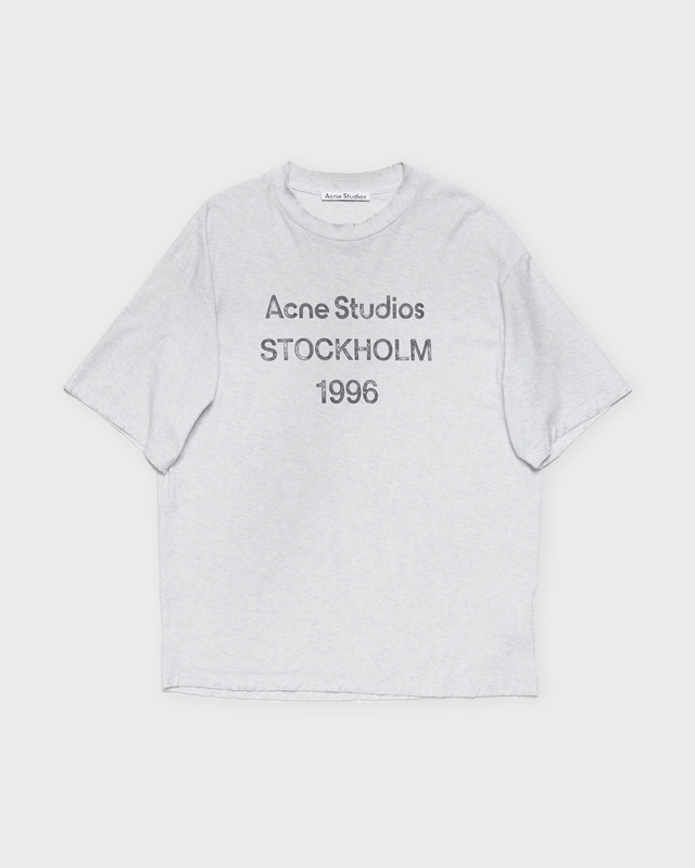 Acne Studios T-shirt Relaxed Logo Grey melange XS