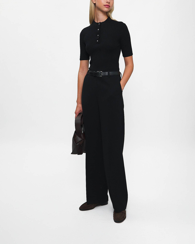 Filippa K Top Buttoned Knit  Black M