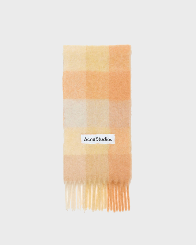 Acne Studios Scarf Soft Checkered Mohair  Peach ONESIZE