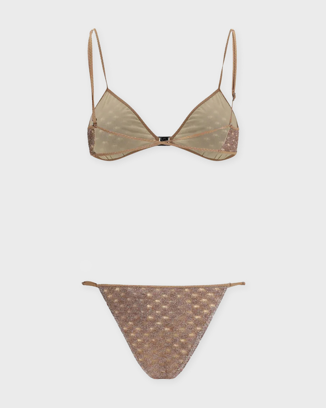 Bikini lamé viscose  Brun