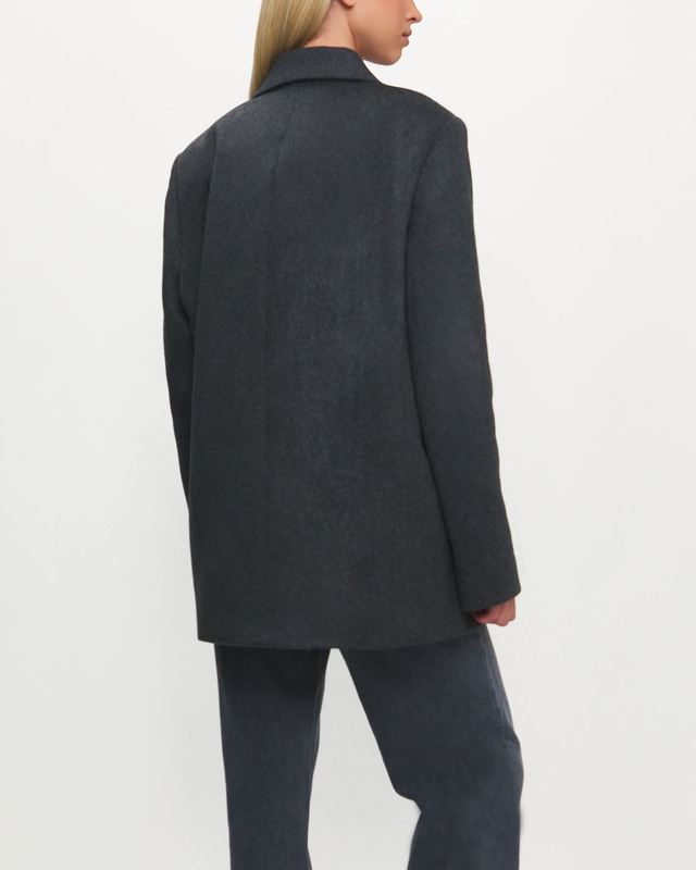 RÓHE Jacket Textured Wool-Blend  Anthracite 34